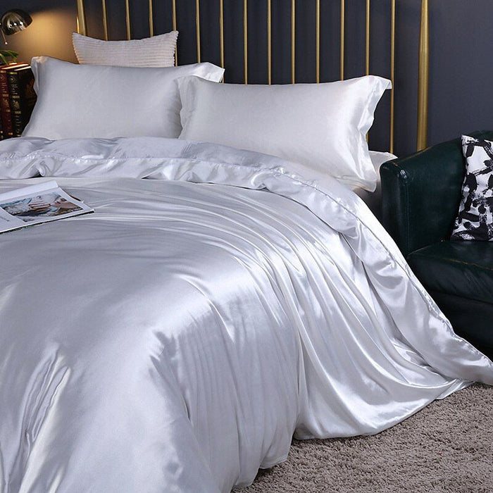 Silk Satin Double Bedding Set