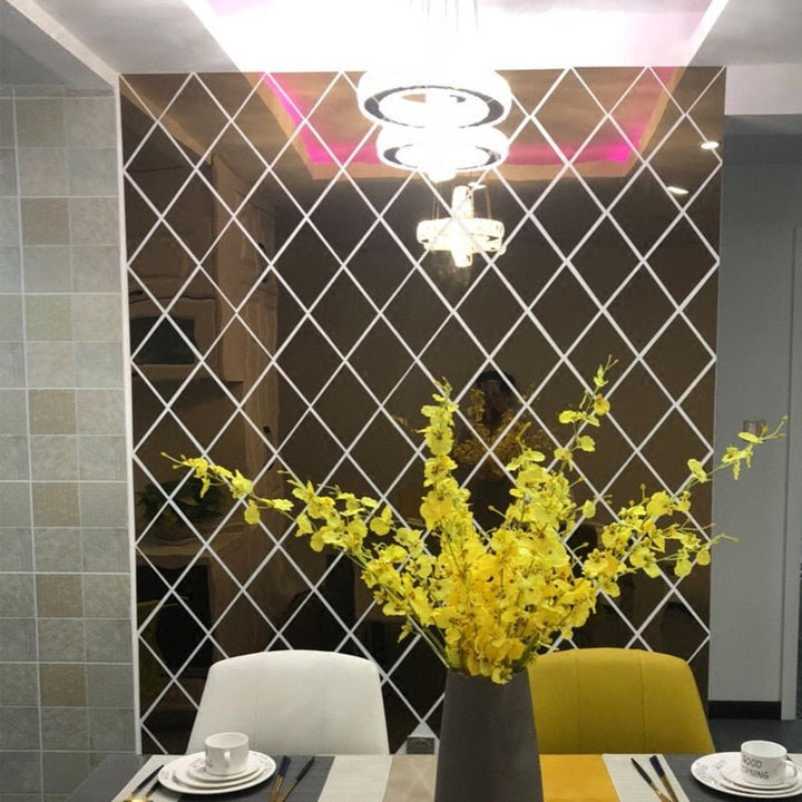 MirraShape 3D Mirror Triangles – Transform Your Walls with Modern Depth and Shine