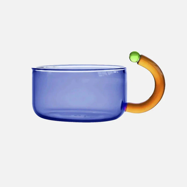 colour Bloom Glass Teapot &amp; Cup Set