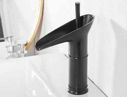 Waterfall Antique Faucet Bathroom Sink Faucet Brass Sink Mixers