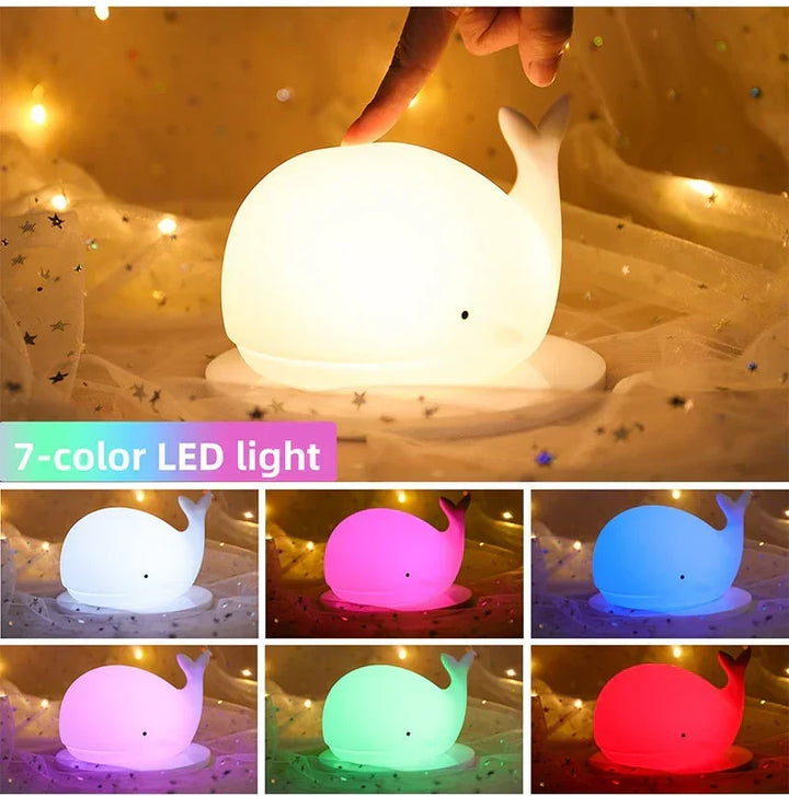 Enchanting Whale Night Light with colour Effects