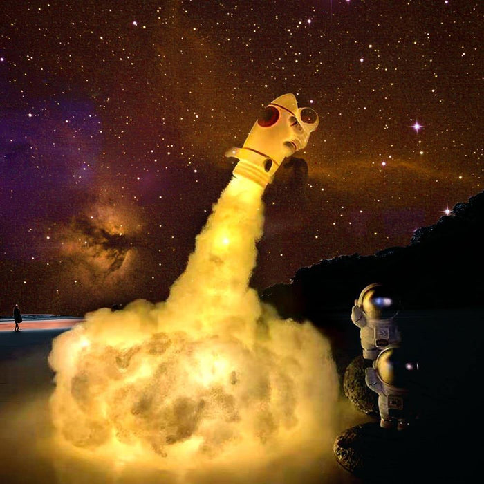 Astronaut colourful Clouds Night Light