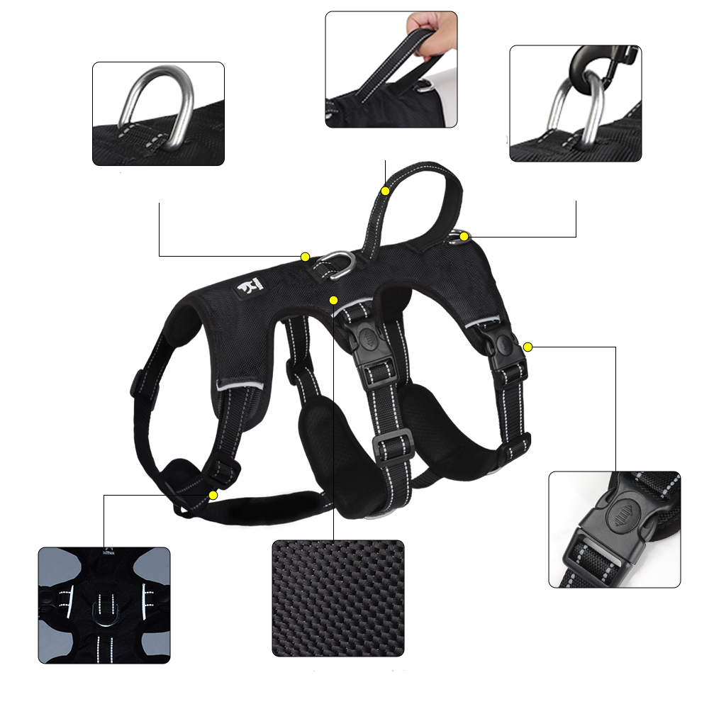 Reflective Anti-Pull Dog Harness - GripGuard