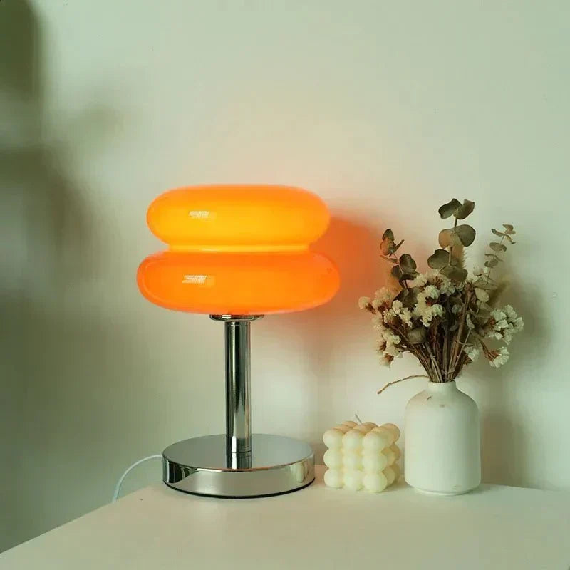 Retro Macaron Table Lamp made of coloured glass