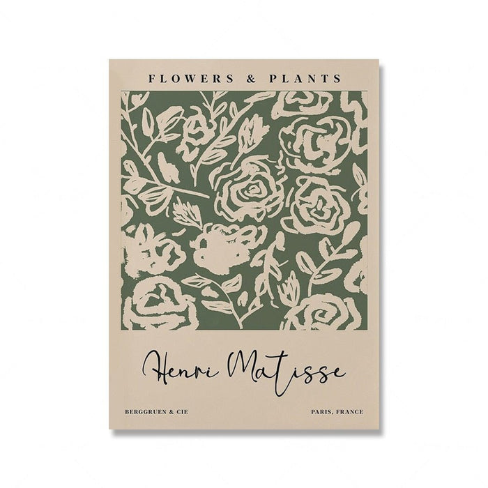 Sage Green Matisse Yayoi Kusama Exhibition Poster